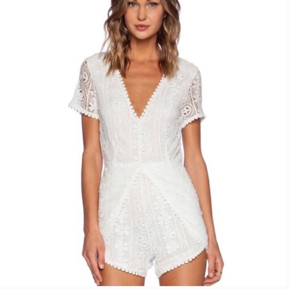 Wilde Heart White Crochet Romper NWT - multiple sizes